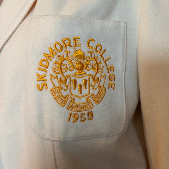 Vintage Robert Rollins Blazer Cream Blazer with Skidmore College 1959 - Picture 2 of 7